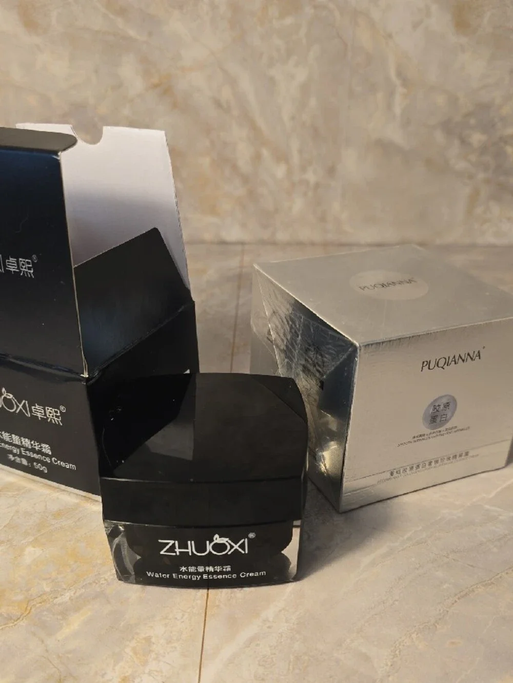 Skincare Bundle: Puqianna Collagen Cream (Sealed) + Zhuoxi Essence Cream (Unused